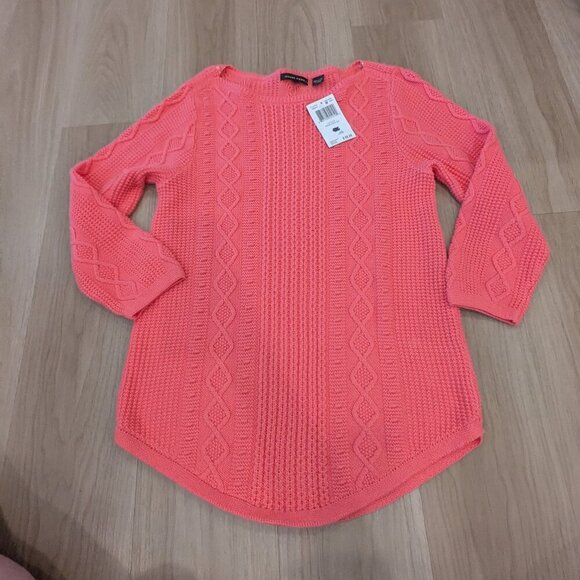 Jeanne Pierre - NWT Pink Coral Sweater - Size M - Picture 1 of 7
